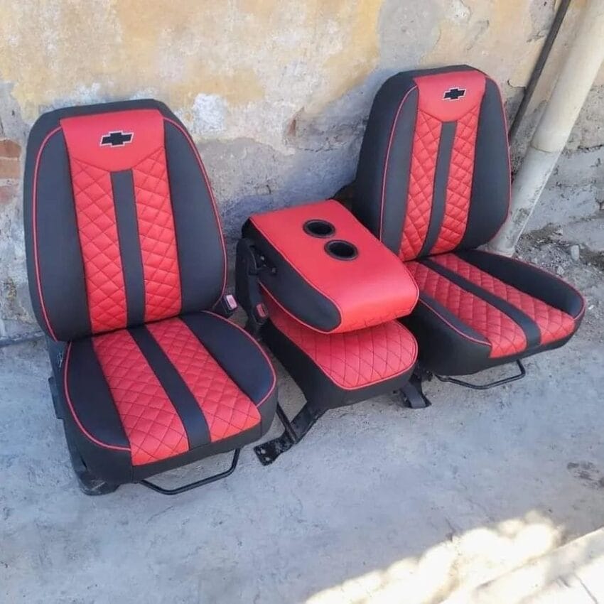 Chevy black/red seat