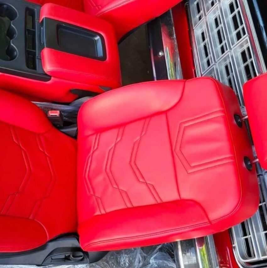 Chevy Silverado Single Cab Red bucket Seats - Image 4