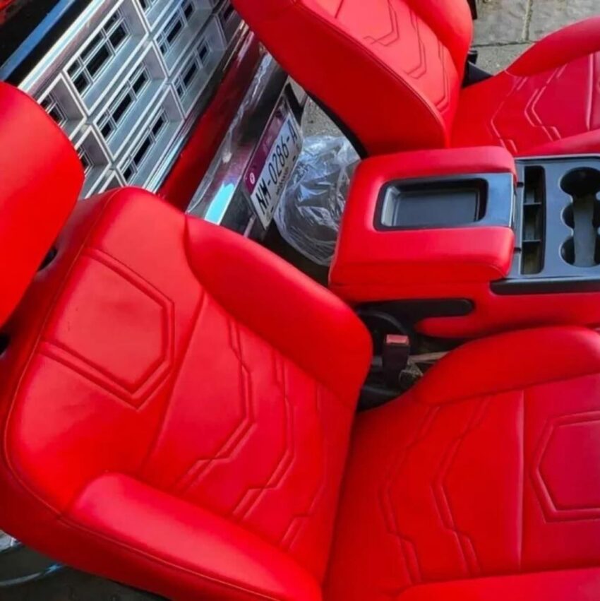 Chevy Silverado Single Cab Red bucket Seats - Image 2