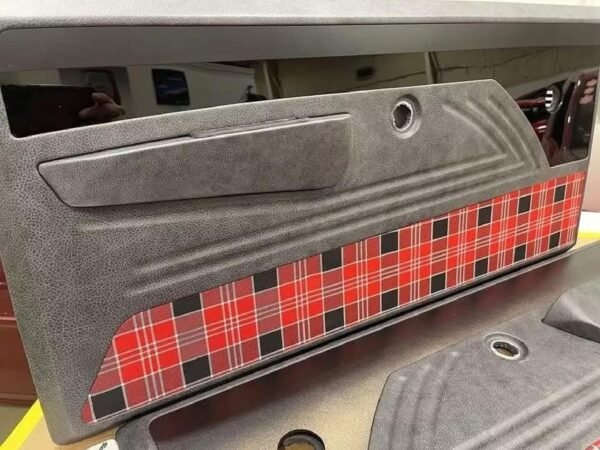 1967–1972 C10 Door Panels & Headliner – Distressed Leather & Plaid Custom Interior Kit