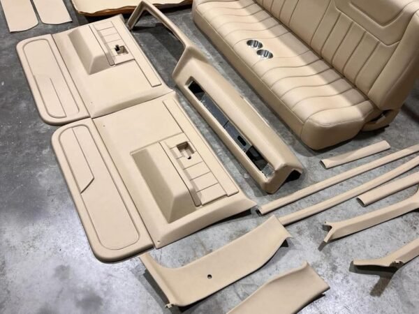 1973-1987 Chevy C10 Custom Leather Bench Seat with Console & Matching Dash
