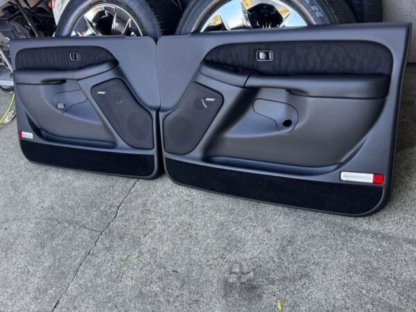 1999–2006 Chevy Silverado Custom Door Panels – Black Vinyl with Black Suede Inserts