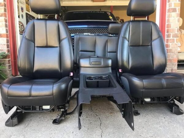 2007-2013 Chevy Silverado / GMC Sierra Extended Cab Black Leather Seats with Console