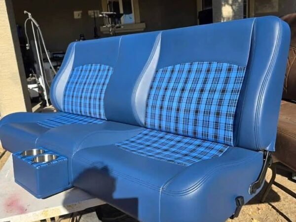 73-87 c10 Custom built bench seat twilight blue