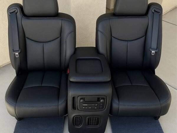99-06 Chevy Silverado/gmc custom black leather wrap seats
