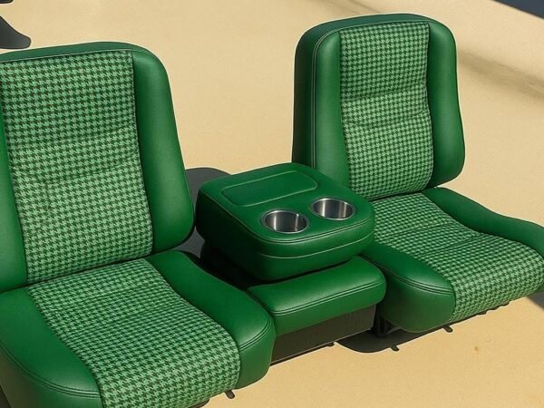 Custom Green Houndstooth Seats for 1988–1998 Chevy C10 OBS