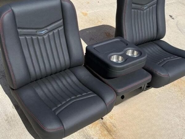 C10 custom Black Seats with Red Stitching