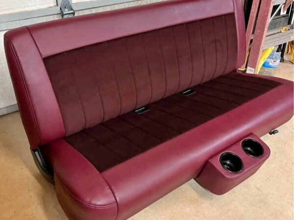 Bench Seat with Center Console & Cup Holder – Fits 1973–1987 Chevy/GMC Square Body Trucks