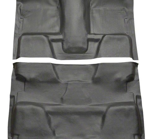 Complete Molded Vinyl Flooring; Black (73-74 K20 Crew Cab w/ Automatic/4-Speed Transmission)