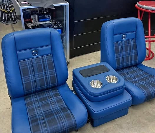 Chevy C10 OBS Custom Seats 1988–1998 – Premium Vinyl & Cloth Interior