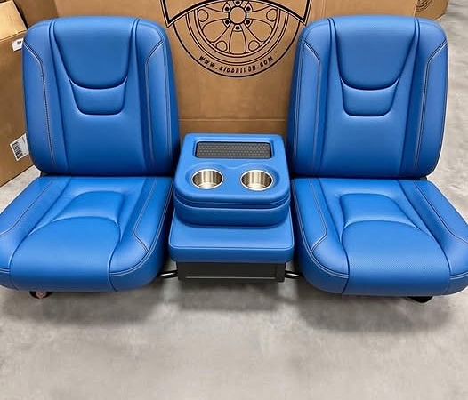 Custom Royal Blue Seats for 1988–1998 Chevy C10 OBS
