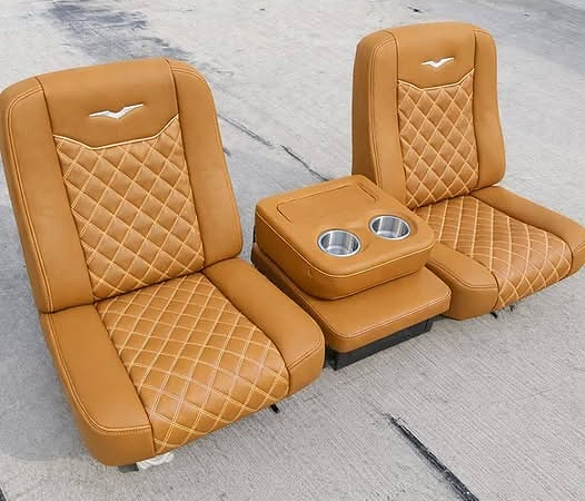 Custom Saddle Tan Seats for 1988–1998 Chevy C10 OBS