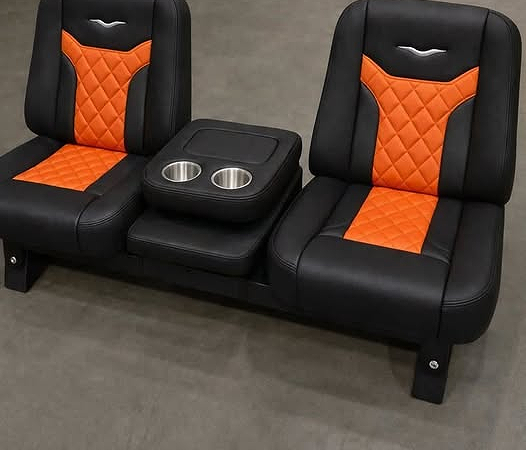 Custom Black & Orange Seats for 1988–1998 Chevy C10 OBS