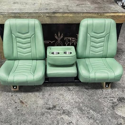 Custom Mint Green Seats for 1988–1998 Chevy C10 OBS