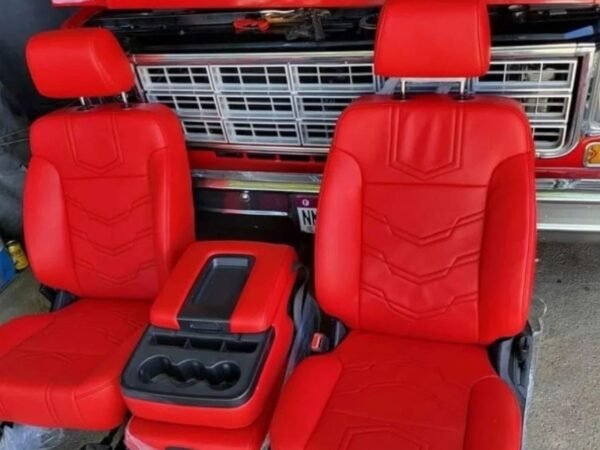 Chevy Silverado Single Cab Red bucket Seats