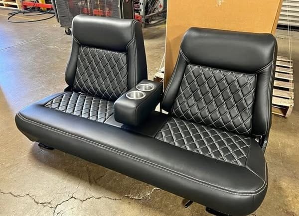 Custom Leather Black bucket Seat